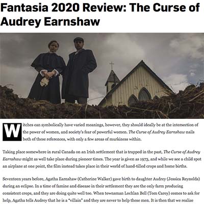Fantasia 2020 Review: The Curse of Audrey Earnshaw